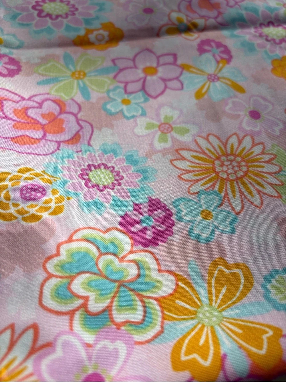 Feline Fancy by Paintbrush Studios Floral Fabric 1 & 1/2 Yard Cut